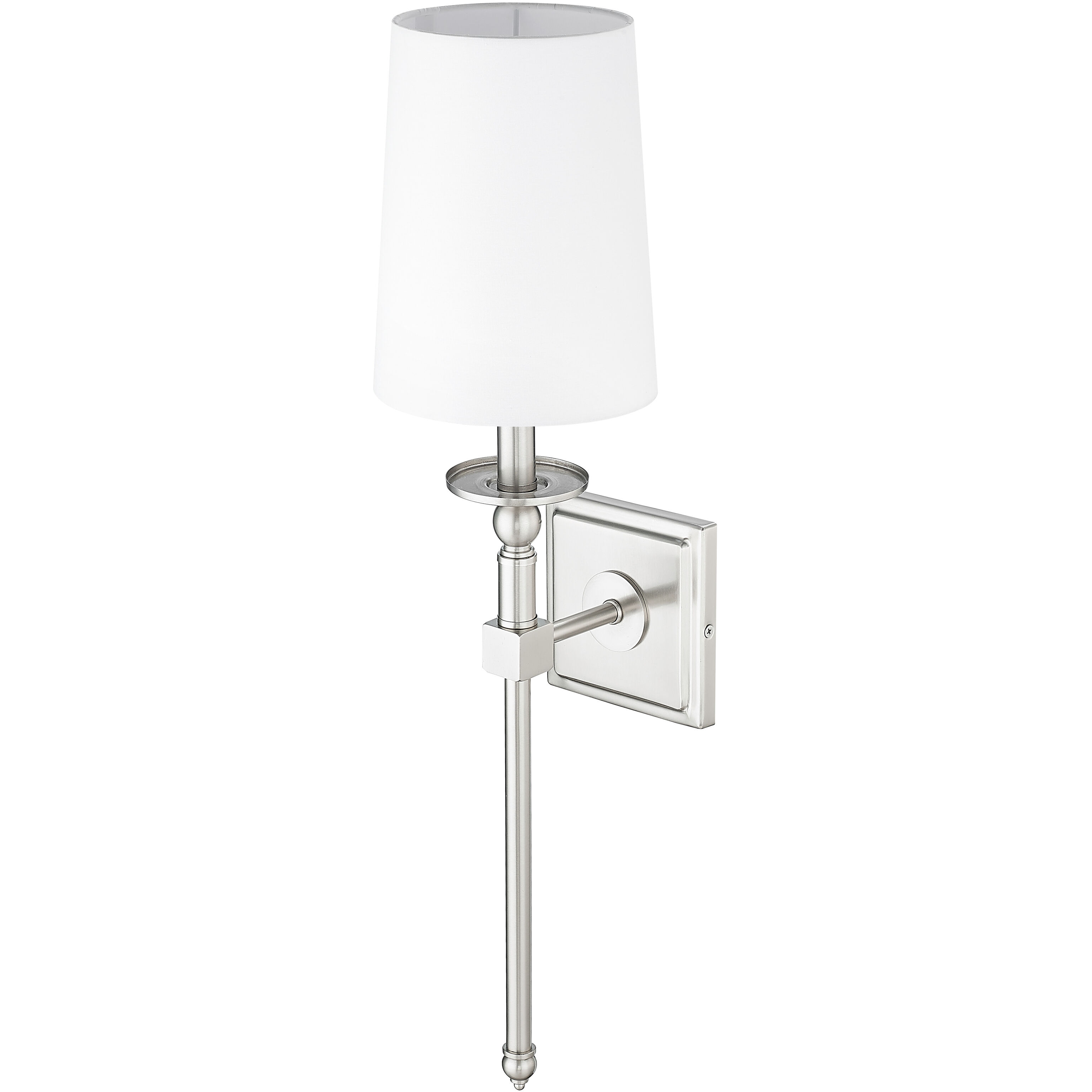 None Wall Sconce Wall Light in Brushed Nickel